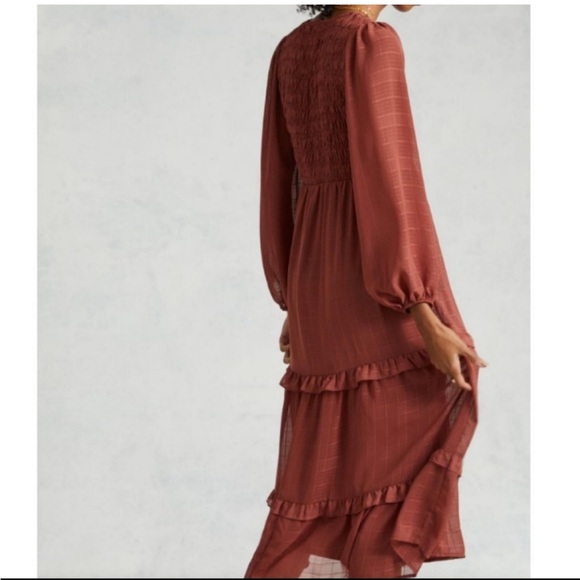 Anthropologie By the River Tiered Ruffled Maxi Dress size S - Picture 4 of 15